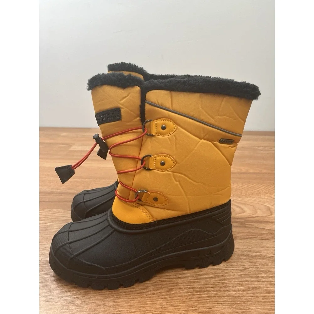 Mountain Warehouse Whistler Adaptive Snow Boots, Yellow, Big Kids Size‎ 6 NEW